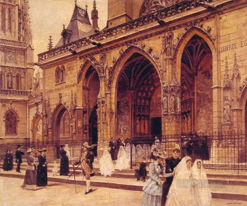 First Communion Paris scenes Jean Beraud Oil Paintings